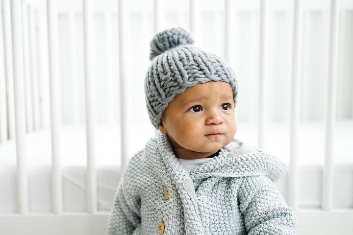 Beba Bean Baby Chunky Knit Hat, Grey – Seasons Home & Gift