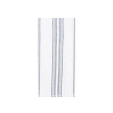 Load image into Gallery viewer, Bistro Stripe Single Terry Reverse Towel Blue
