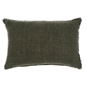 Lina Linen Lumbar Cushion, Avocado