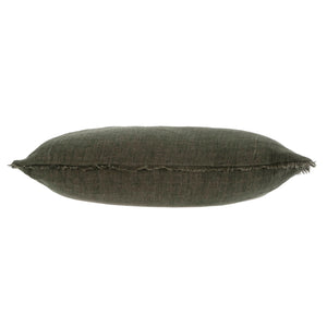 Lina Linen Lumbar Cushion, Avocado