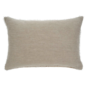 Lina Linen Lumbar Cushion, Chambray