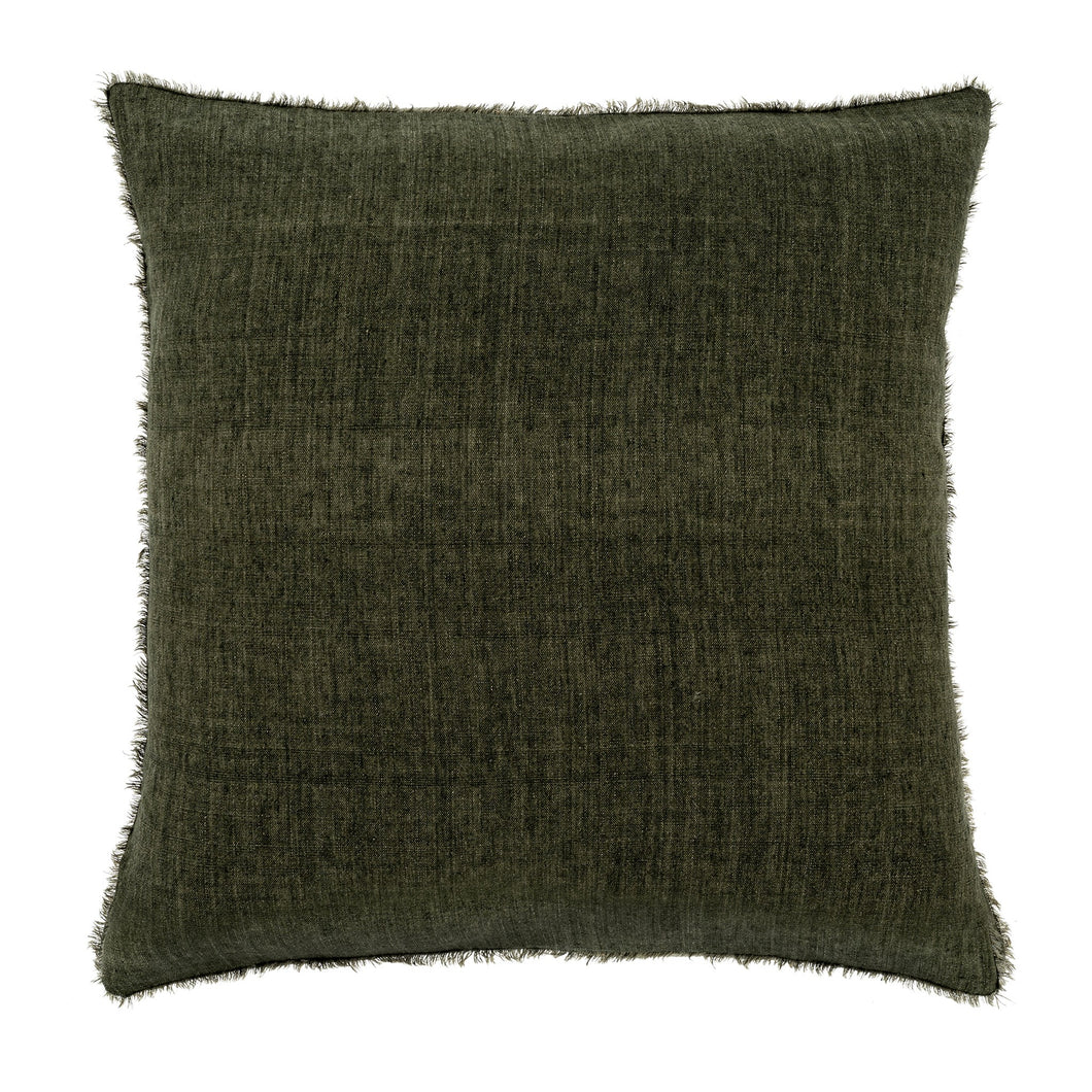 Lina Linen Cushion, Avocado, 24x24