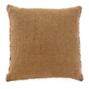 Lina Linen Cushion, Hazelnut 24 x 24"