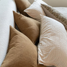 Load image into Gallery viewer, Lina Linen Cushion, Hazelnut 24 x 24&quot;
