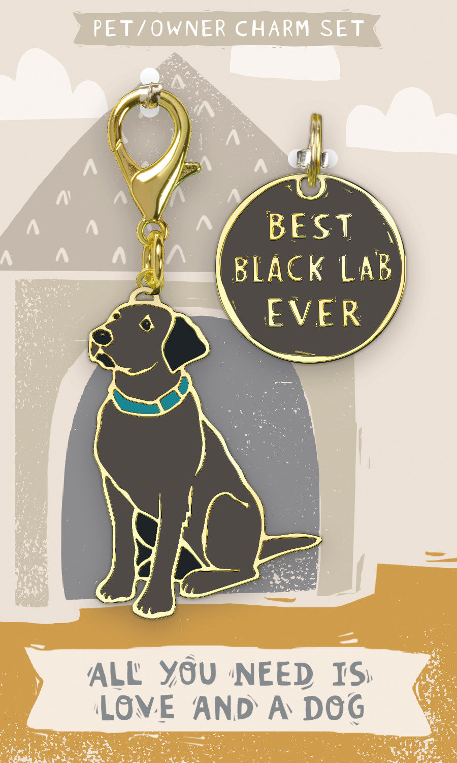 Best Black Lab Ever Charm Set