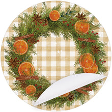 Load image into Gallery viewer, Orange Wreath Paper Placemat
