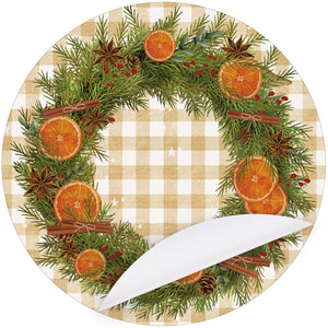 Orange Wreath Paper Placemat