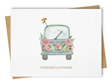 Load image into Gallery viewer, Congratulations Car Wedding Card
