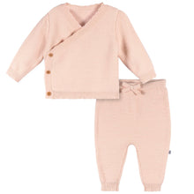 Load image into Gallery viewer, Just Born Baby Scalloped Sweater Set, Pink
