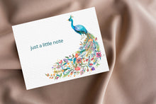 Load image into Gallery viewer, &quot;Just a Little Note&quot; Peacock Card
