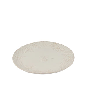 Soft Snowfall Stoneware Plate