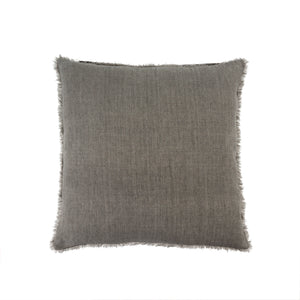 Warm Grey Lina Linen Cushion, 24 x 24"