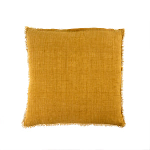 Lina Linen Cushion, Honey, 24 x 24"