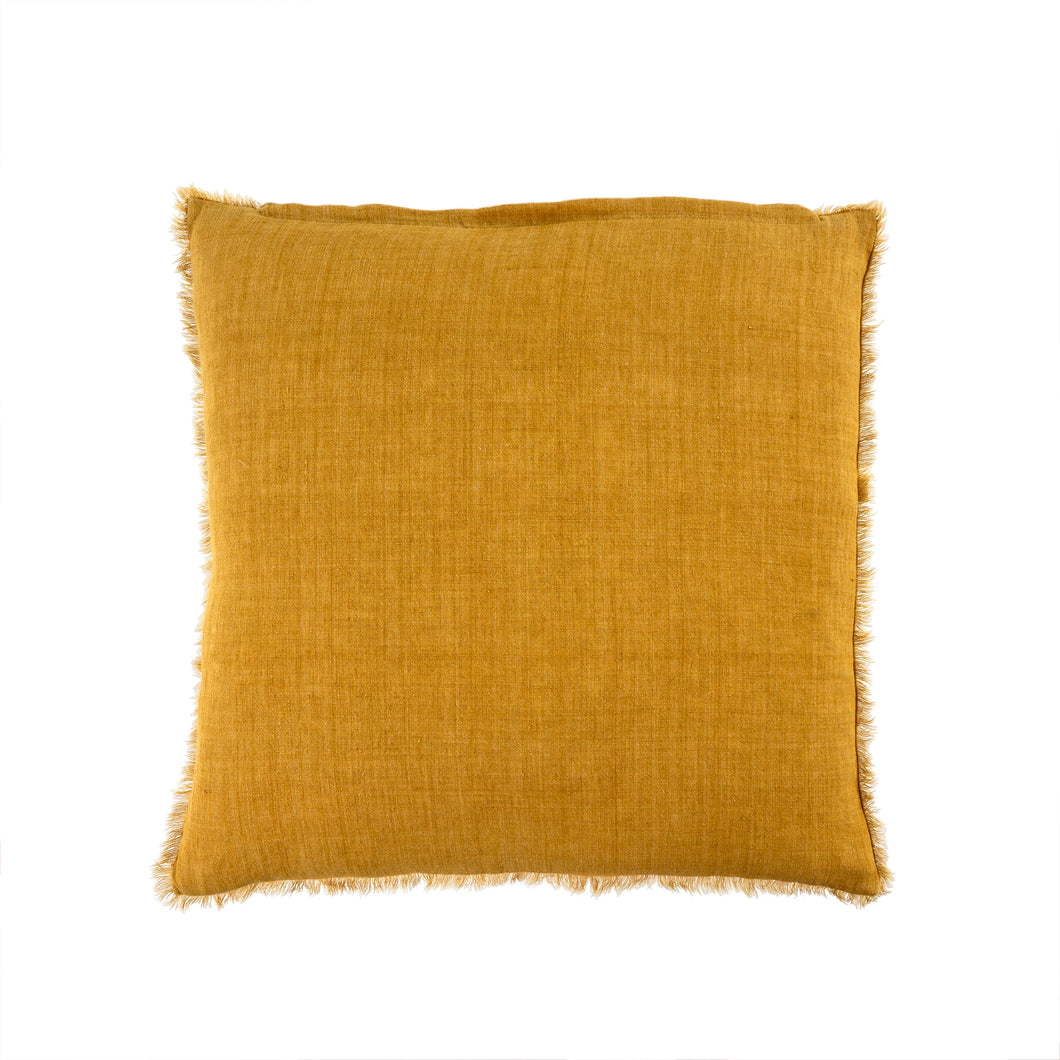 Lina Linen Cushion, Honey, 24 x 24