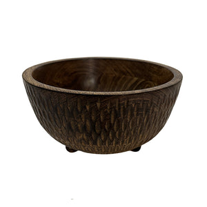 Chiseled Wood Bowl