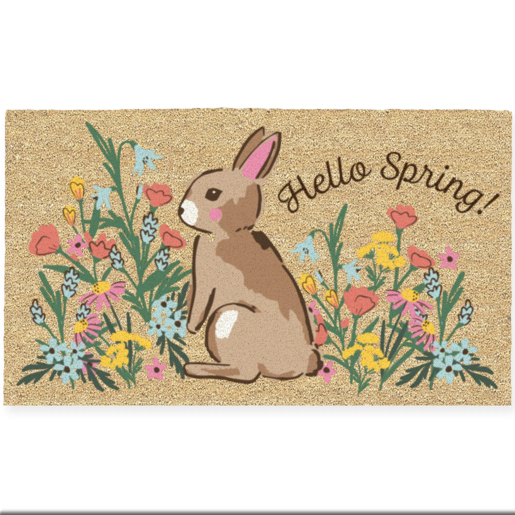 Hello Spring Bunny Doormat