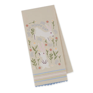 Oh Hoppy Day! Embellished Tea Towel