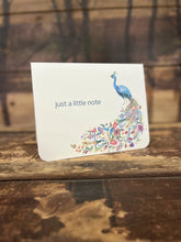 Load image into Gallery viewer, &quot;Just a Little Note&quot; Peacock Card
