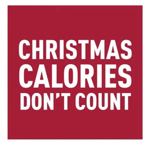 Christmas Calories Cocktail Napkin