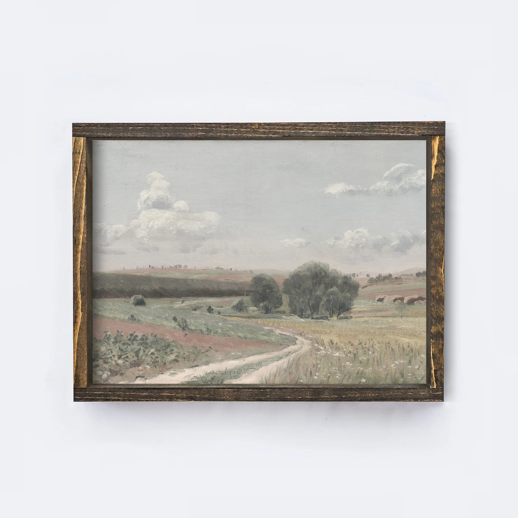 Countryside Vintage Inspired Wall Art, 12 x 9