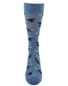 Grad Cap Mens Bamboo Socks