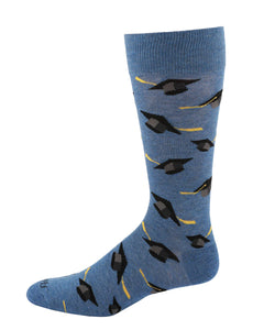 Grad Cap Mens Bamboo Socks