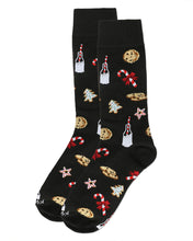 Load image into Gallery viewer, Milk + Cookies Mens Holiday Socks
