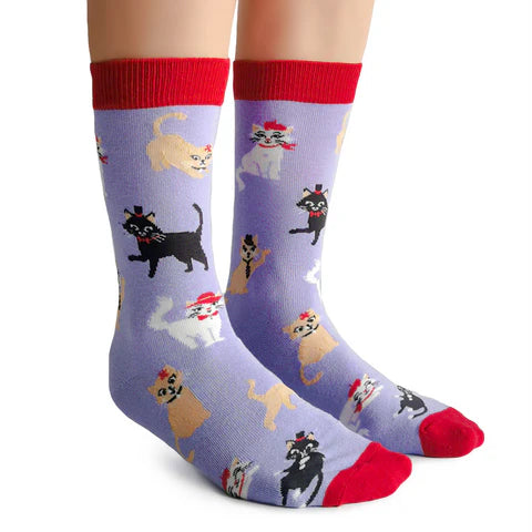 Cats In Hats Ladies Socks