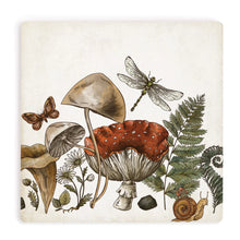 Load image into Gallery viewer, Mushrooms + Dragonfly Coaster
