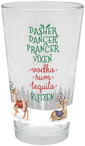 Reindeer Liquor Pint Glass