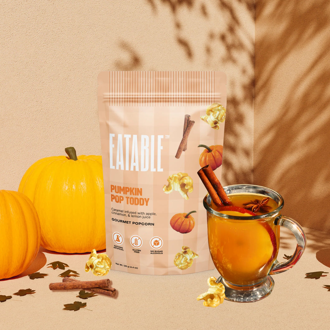 Eatable Pumpkin Pop Toddy Gourmet Popcorn