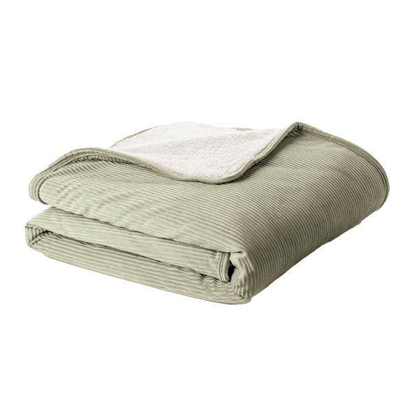 Corduroy Sage Throw