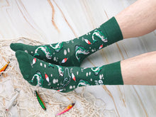 Load image into Gallery viewer, Gone Fishing Mens Socks
