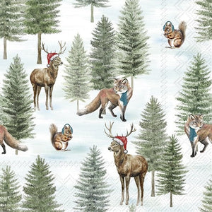 Nordic Winter Animals Lunch Napkin