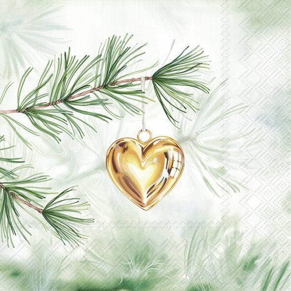 Golden Heart Lunch Napkin