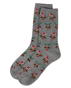 Holiday Owl Ladies Socks