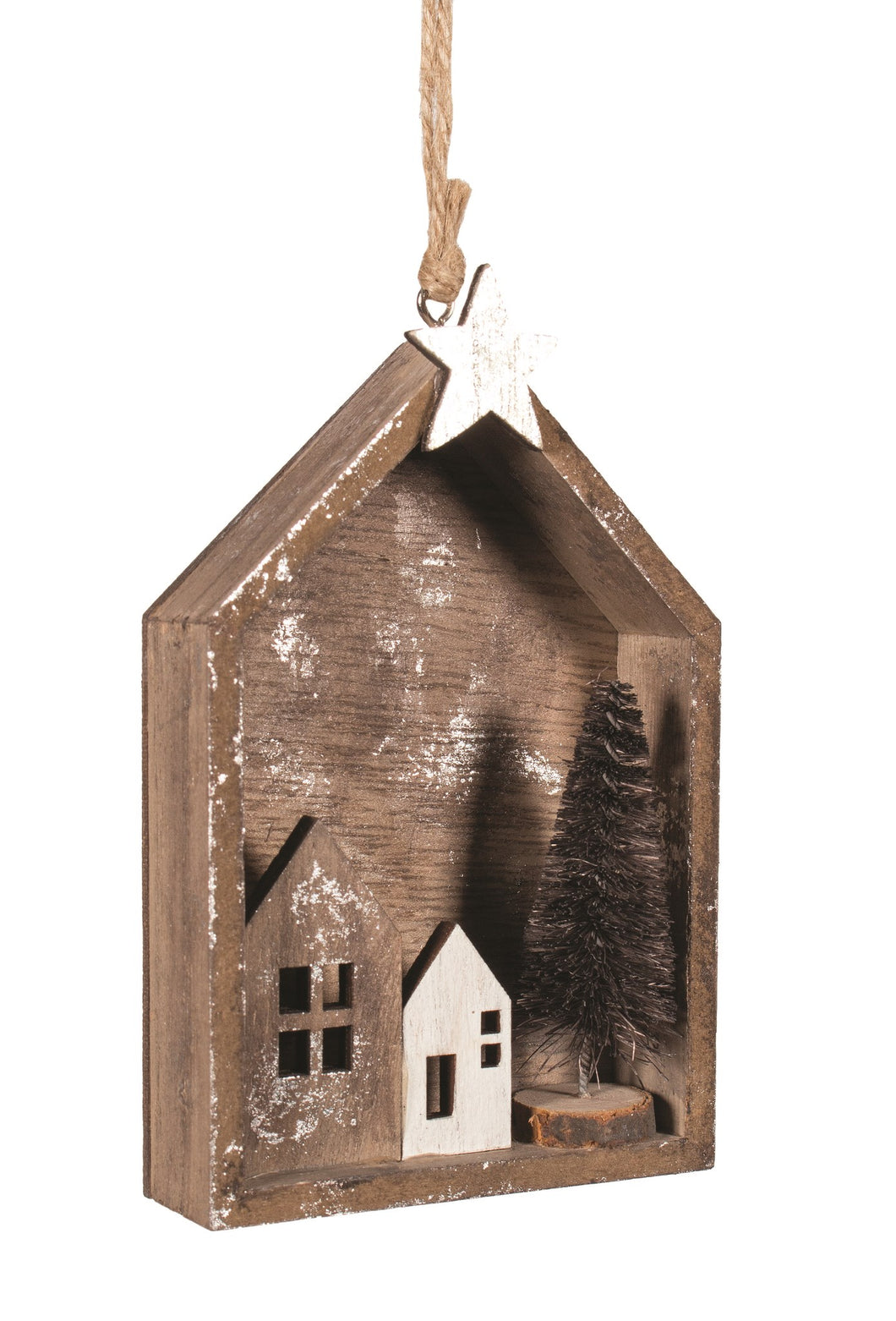 Cabins Shadowbox Ornament