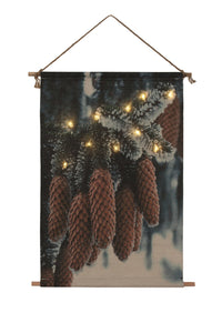 Pinecone Hanging LED Wall Decor