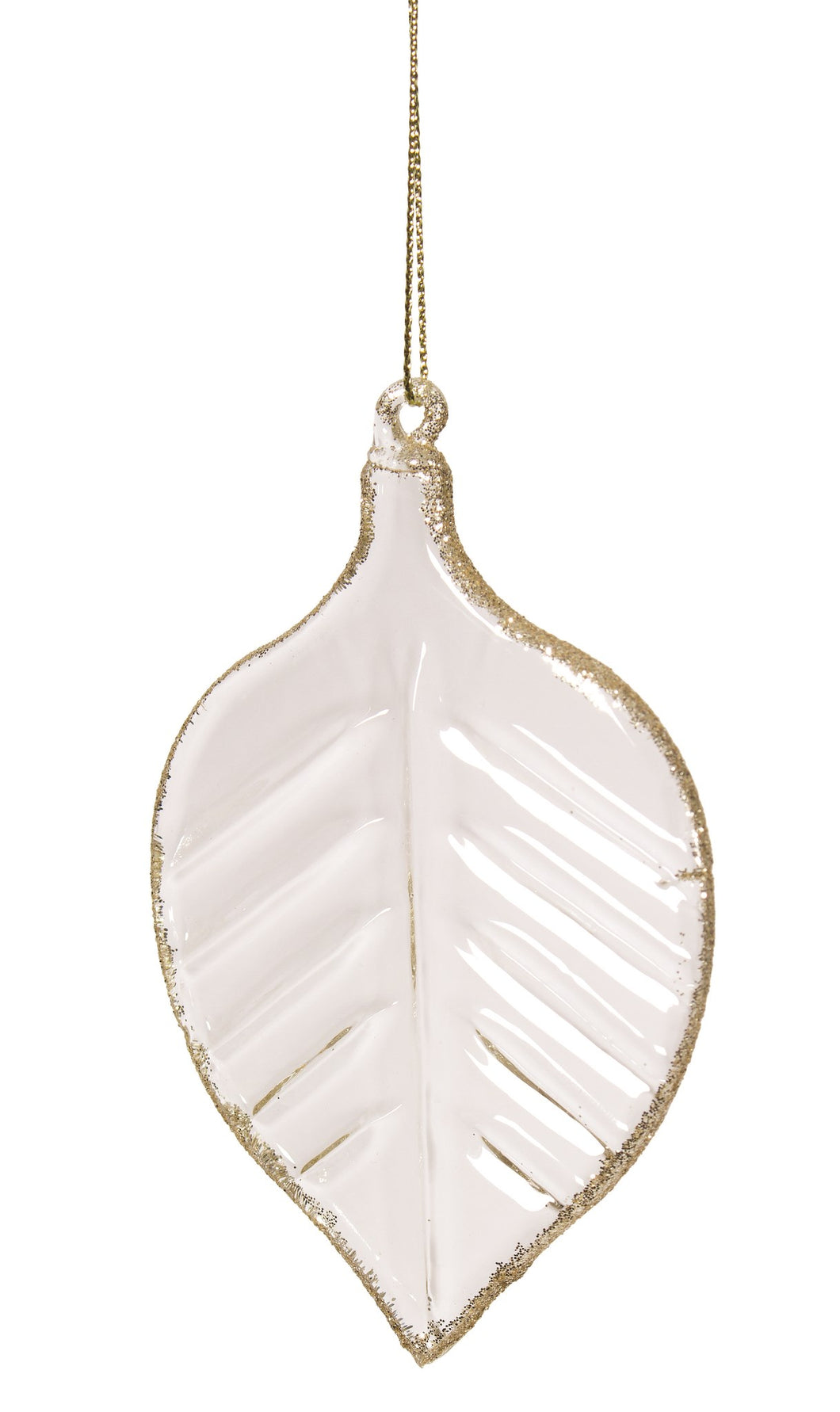 Clear + Gold Leaf Ornament