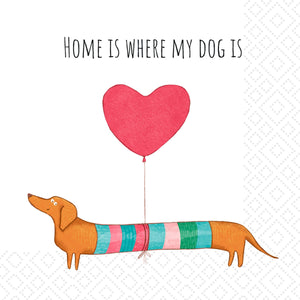 Home is My Dog Lunch Napkin