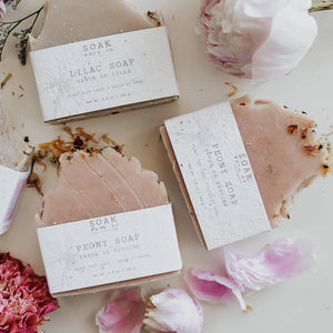 Peony Soap Bar: SOAK Bath Co.