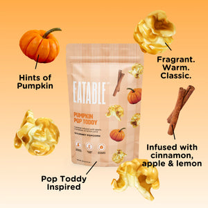 Eatable Pumpkin Pop Toddy Gourmet Popcorn