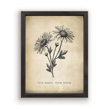 Load image into Gallery viewer, Live Simply Bloom Wildly Framed Art
