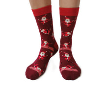 Load image into Gallery viewer, Yoga Santa Ladies Socks
