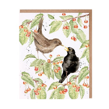 Load image into Gallery viewer, Cherry Tree Black Bird Card
