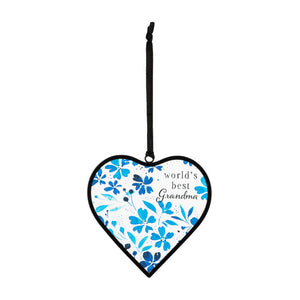 World's Best Grandma Heart Suncatcher