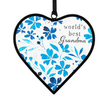 Load image into Gallery viewer, World&#39;s Best Grandma Heart Suncatcher
