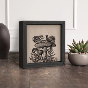 Mushrooms Linen Printed Art