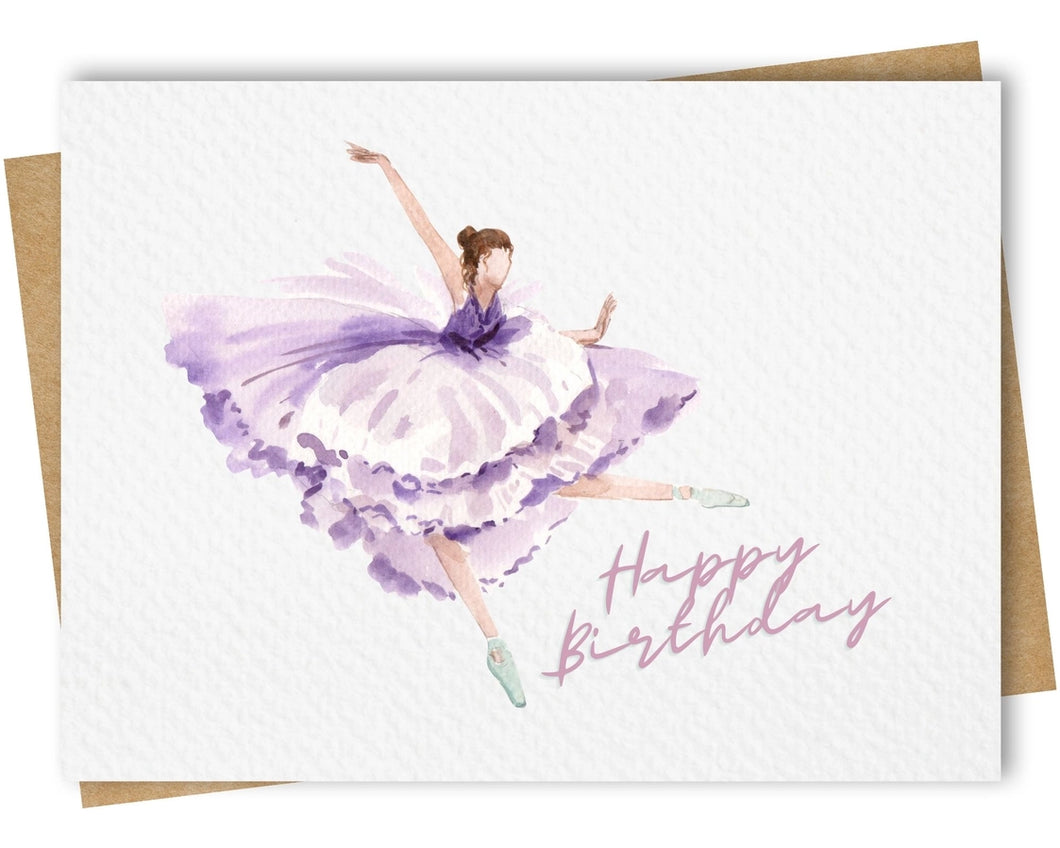 Happy Birthday Ballerina Card