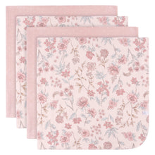 Load image into Gallery viewer, Just Born Baby 4-Pack Flannel Receiving Blankets, Pink
